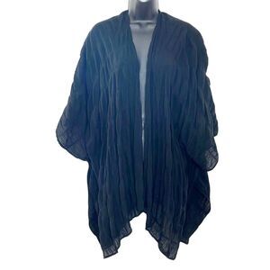 Final Touch Lightweight Open front Asymmetrical Bottom Cardigan Kimono Onesize